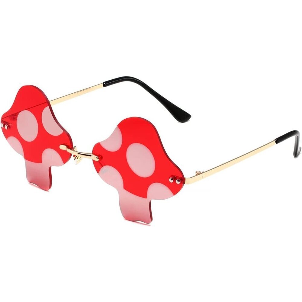 Mushroom Shaped Sunglasses Women Men Retro Rimless UV400 Sun Glasses Party Acces